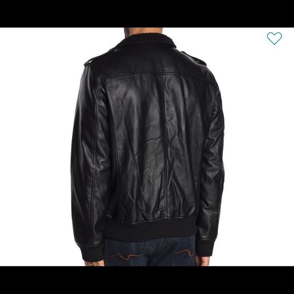 levi's faux leather & faux shearling bomber jacket - Picture 2 of 6